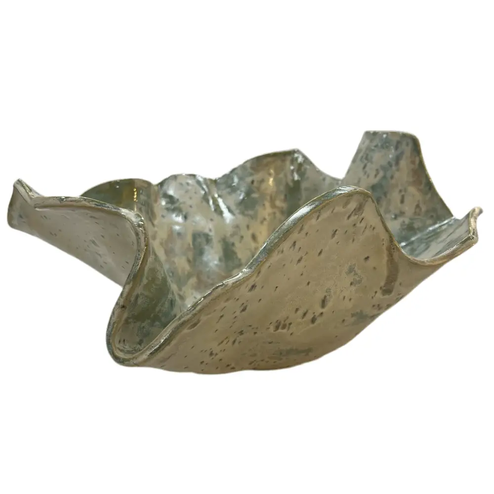 Sage Green Wave Bowl - Bowl