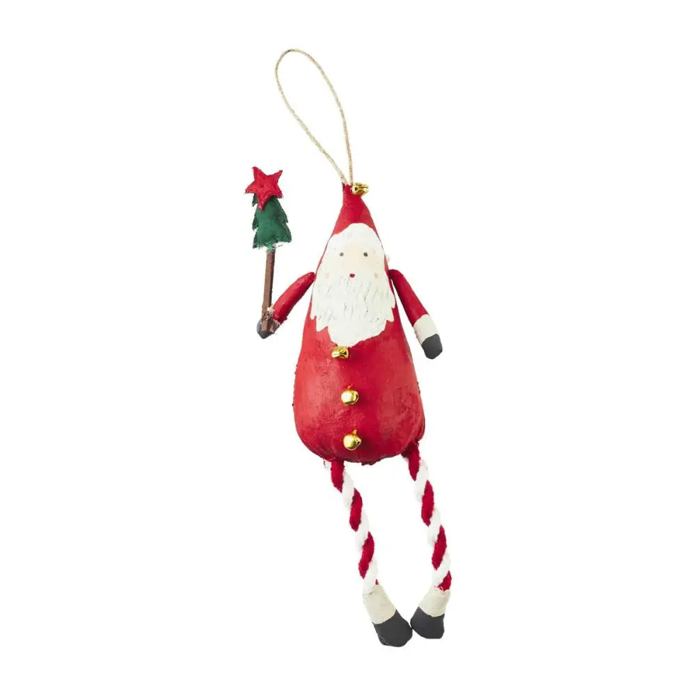 Santa Dangle Ornament - J - Christmas