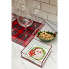 SANTA NAPKIN & TARTAN CADDY SET - CHRISTMAS