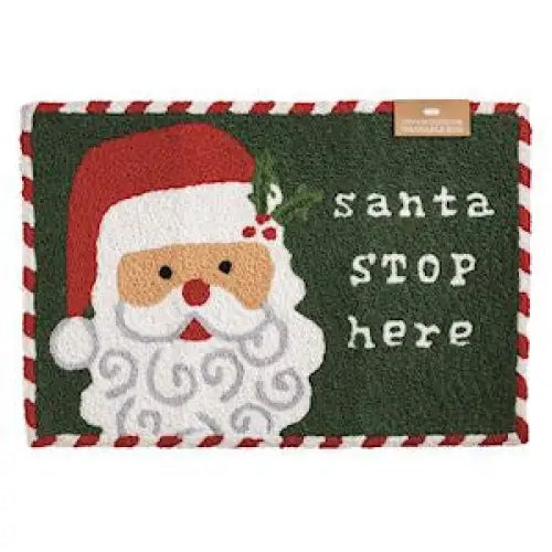 Santa Stop Here Doormat - Christmas