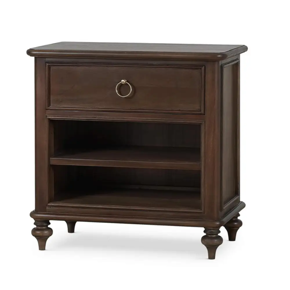 Savannah One Drawer Brown Bedside Table - Nightstand