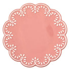 Scalloped Appetizer Plate - Pink - Appetizer Plate