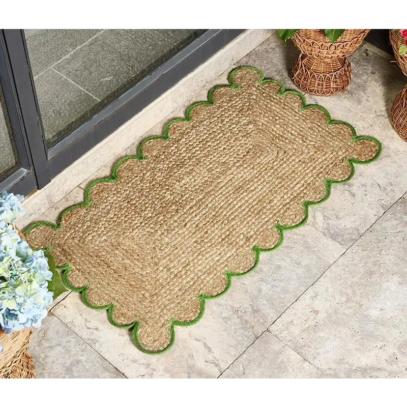 Scalloped Jute Door Mat - Scalloped Rug