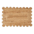 Scalloped Jute Door Mat - White - Scalloped Rug