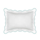 Scalloped Sham Blue / White - Euro, 26’’ x 26’’