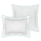 Scalloped Sham Blue / White - Euro, 26’’ x 26’’