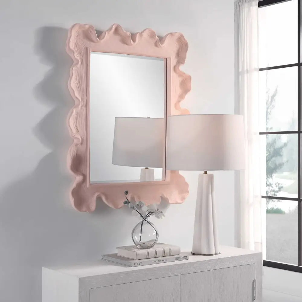 Sea Coral Mirror - Pink / 27.125’’W x 34.25’’H - Mirror