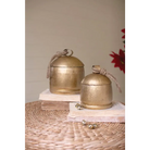 Set of 2 Christmas Bell Canisters - jingle bells