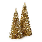 Set of 2 Gold Trees with Pearl Accents - Christmas Decor