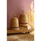 Set of 2 Seagrass Christmas Bells - bells