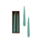 SET OF 2 TAPER TREE CANDLES - AQUA - CHRISTMAS