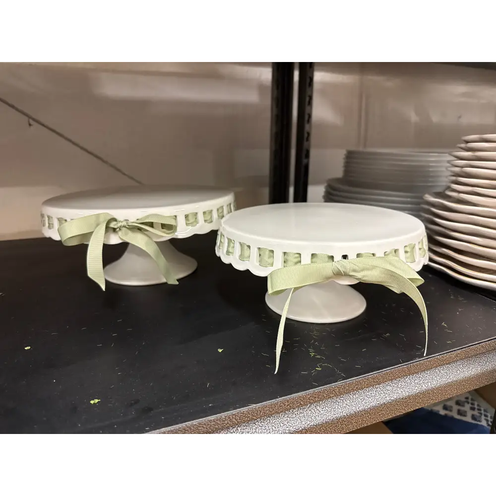 SET OF 2 VINTAGE CAKE STANDS - GIFT