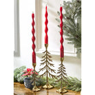 Set of 3 Tree Taper Candleholders - Christmas Decor