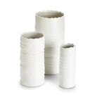 Set of 3 White Cylinder Vases - Vase