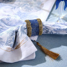 Set of 4 Blue and White Christmas Napkins - Christmas Napkins