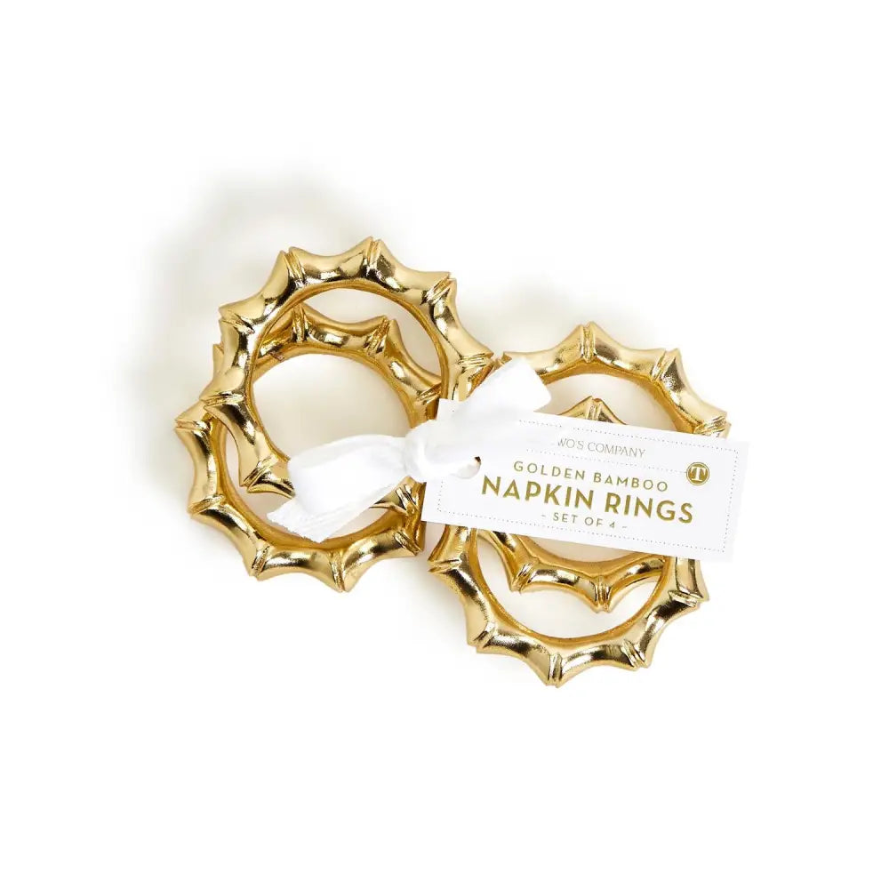 Set of 4 Gold Napkin Rings - Napkin Rings