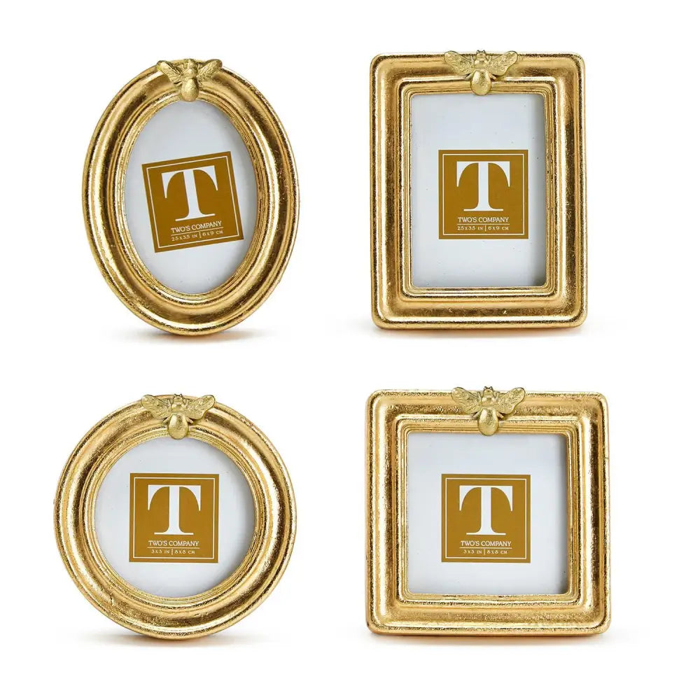Set of 4 Mini Gold Bee Picture Frames - Picture Frame
