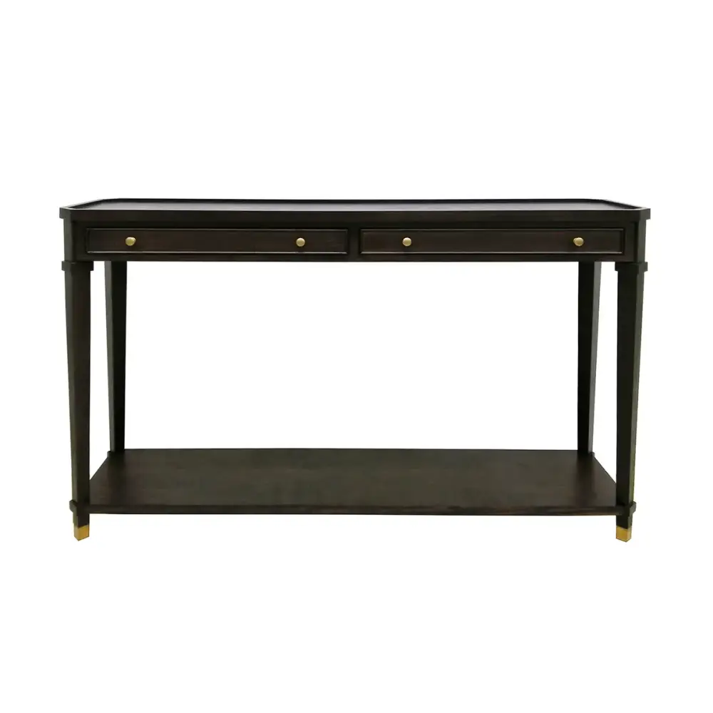 Skinny Brown Two Drawer Console - Console