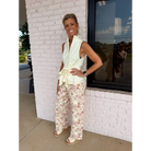 Sleeveless Blouse With Bow - S / Cream