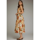 Pleated Bodice Midi Dress - Dress