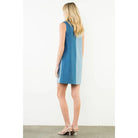 Sleveeless Colorblocked Denim Dress - XS-S-M-L(1-2-2-1) / DENIM BLUE