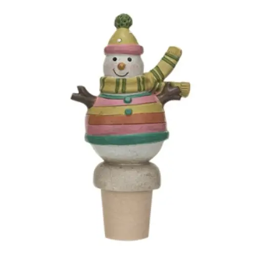 SNOWMAN BOTTLER STOPPER - 3 - CHRISTMAS