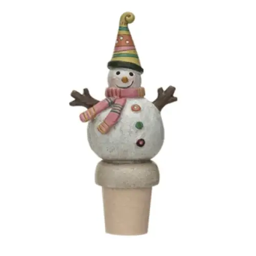 SNOWMAN BOTTLER STOPPER - 4 - CHRISTMAS