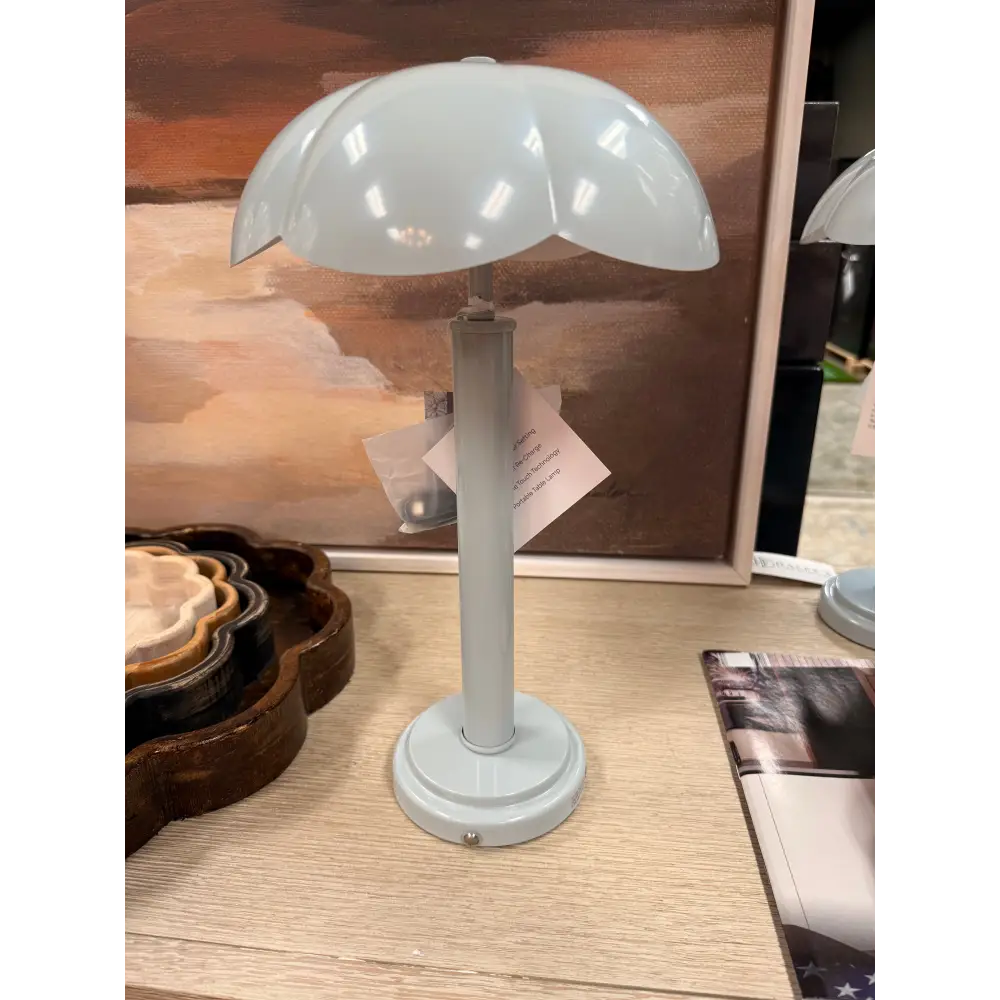 Soft Blue Scalloped LED Lamp - LED Lamp