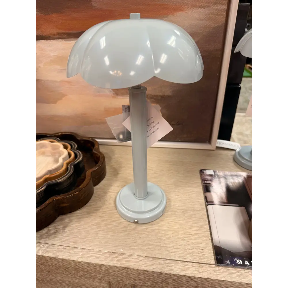 Soft Blue Scalloped LED Lamp - LED Lamp