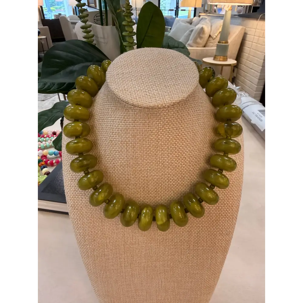 Solid Rory Rondelle Necklaces - Green - Necklace