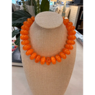 Solid Rory Rondelle Necklaces - Orange - Necklace