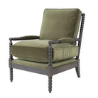Spindle Green Velvet Chair - Accent Chair