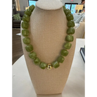 Square Bead Necklace - Green - Necklace