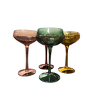 STEMMED COUPE GLASS - GREEN - GLASSWARE