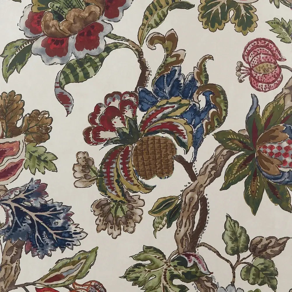 Stockbridge Wallpaper - Apricot and Slate - Wallpaper