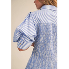 STRIPED SMOCKED BODICE MINI DRESS MDR4507