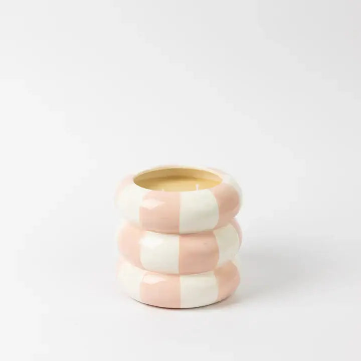 Sweet Grace Pink and White Checkered Candle - Candle