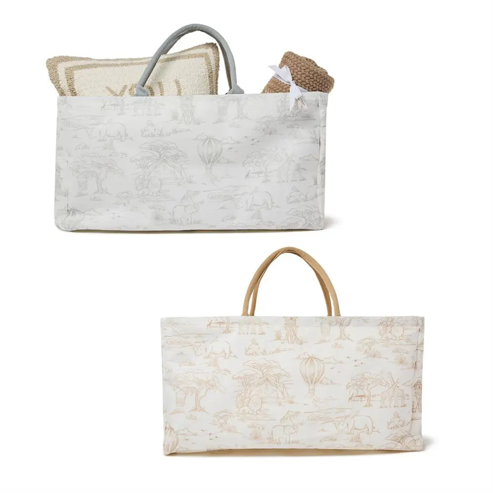 Sweet Safari Toile Hamper/Storage Tote - Tote