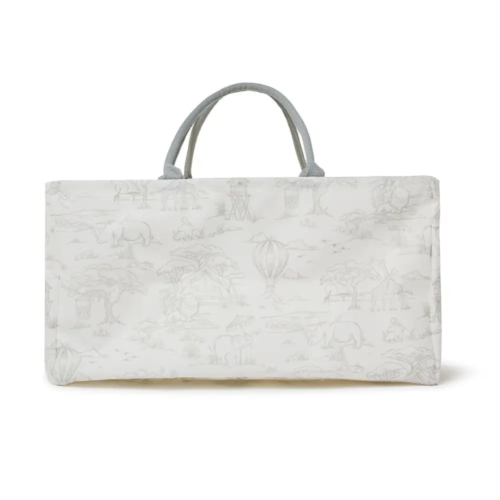 Sweet Safari Toile Hamper/Storage Tote - Gray - Tote