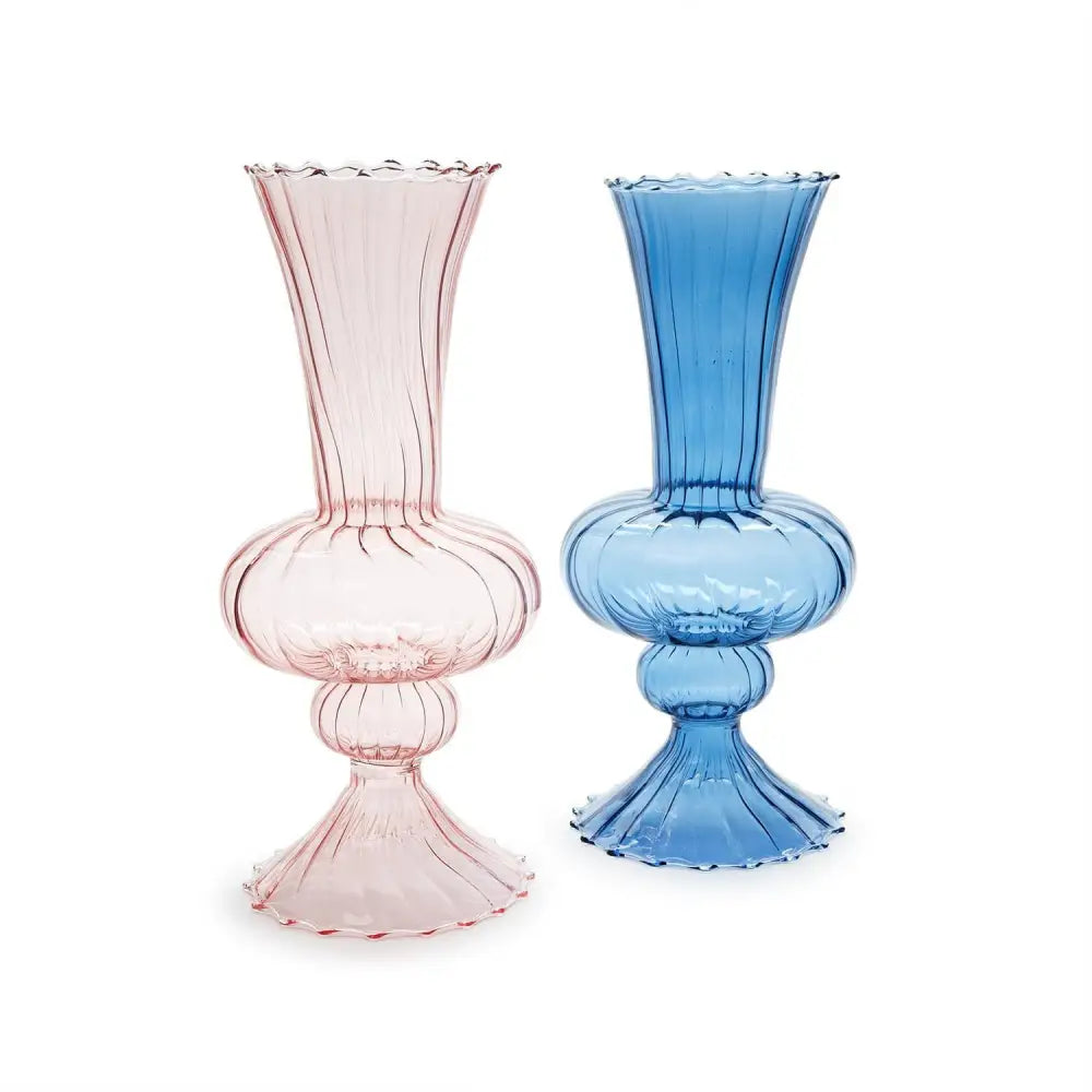 SWIRL HAND-BLOWN GLASS VASE - VASE
