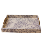 T113 Fabric Wrapped Tray - Cream/Blue 15.75’’ x 11.75’’ x 2.5’’ PK 2