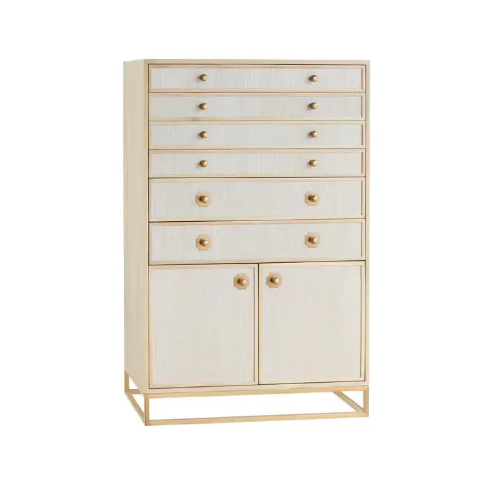 Tall 6 Drawer Dresser with Two Doors - Dresser