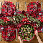 Tartan Traditions Set of 4 Melamine Plates - Salad Plate - Christmas Plate