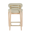 Taupe Vegan Leather Counter Stool - COUNTER STOOL