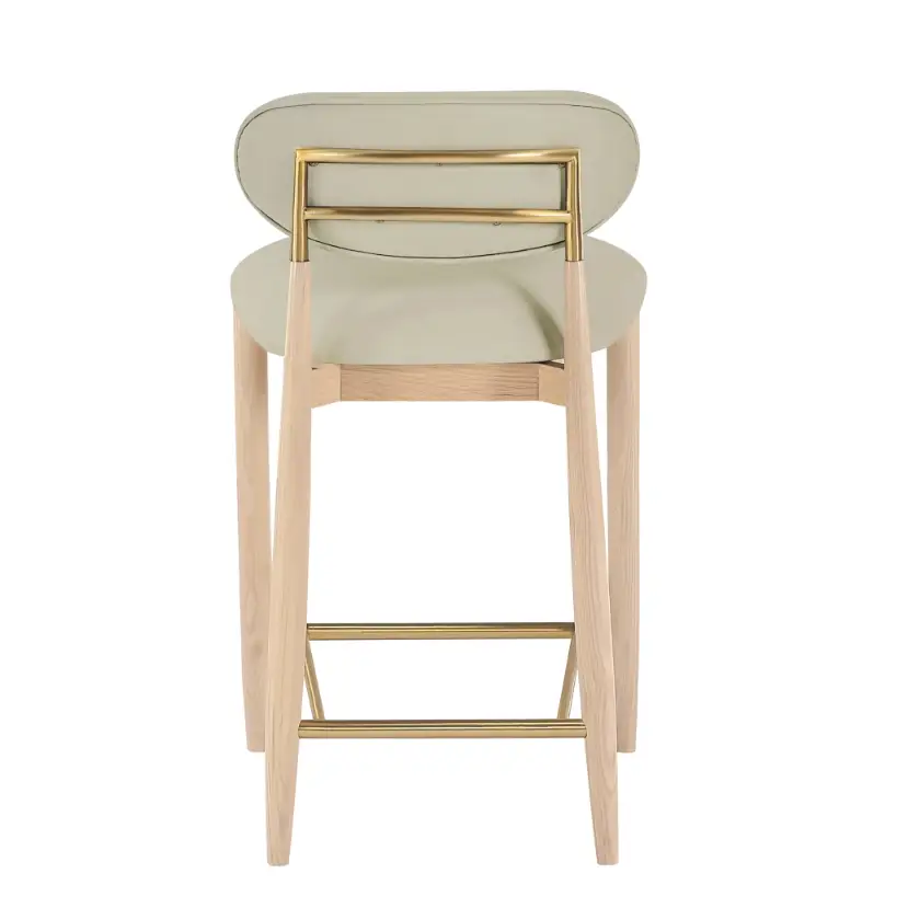Taupe Vegan Leather Counter Stool - COUNTER STOOL