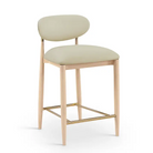 Taupe Vegan Leather Counter Stool - COUNTER STOOL