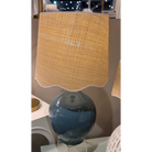 Teal Table Lamp with Scalloped Shade - Table Lamp