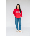 The Madi Classic Mockneck Alabama Applique | Crimson