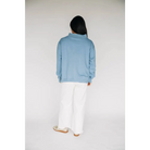 The Mallory Mockneck Auburn Gingham | Denim