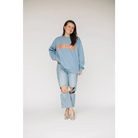 The Mallory Mockneck Auburn Gingham | Denim